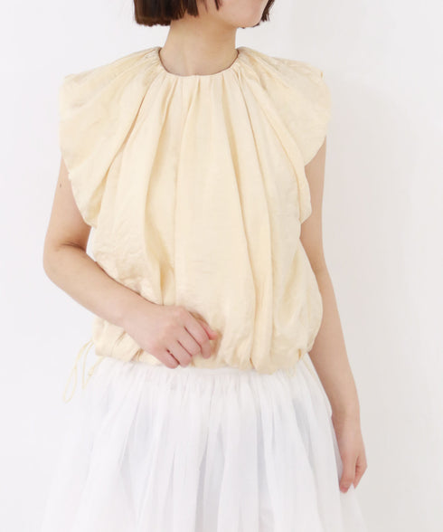 viscose satin balloon blouse